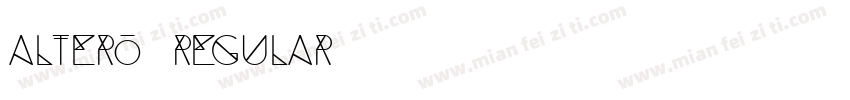 altero regular字体转换